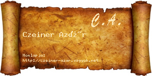 Czeiner Azár névjegykártya